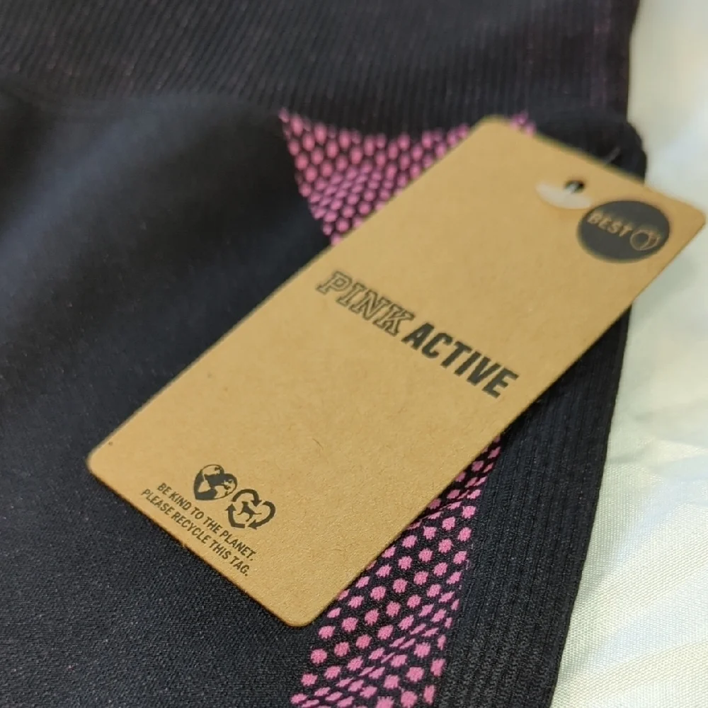 Victoria's Secret Black and Pink Yoga Pants, New With Tags!!! Amazing Butt!!!!
